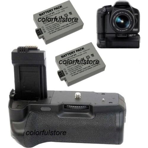 Vertical Shutter Battery Hand Handle Grip For Canon EOS 450D 500D 1000D Rebel XSi T1i XS DSLR SLR Camera as BG-E5 BGE5 +2x LP-E5