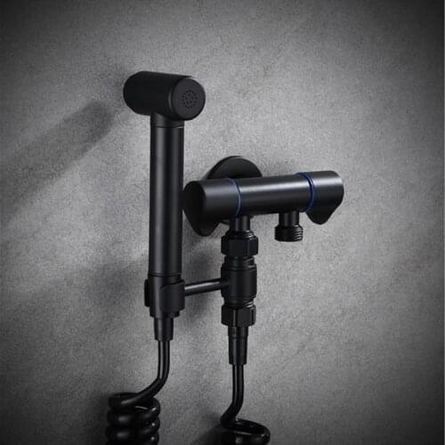 High Quality Lacquered Black Bathtub Faucets Wall Mounted with Handheld Shower Bathtub Faucet Bathroom Mixer Taps Bath