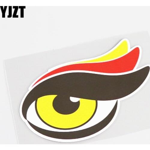 YJZT 11.5CM*8CM Chromatic Animal Eye Car Sticker Decal PVC Accessories 13-0477