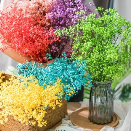 Dried Flowers Branch Natural Dry Flower Baby Breath Decorative Floral Bouquet Wedding Accessories For Home Room Party Decor