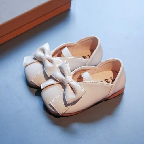 1 3 4 5 6 Year Fashion Bow Baby Girl Dress Shoes For Kids Princess Party Shoe ChildrenS Dance Little Girls Toddler Leather Shoe