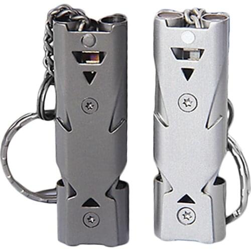 1Pcs 150db Volumn Double Tube High Decibel Outdoor Survival Whistle Soccer Football Basketball Hockey Referee Whistle