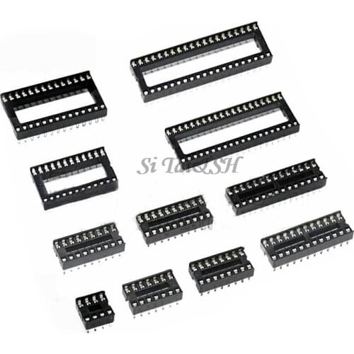 10PCS IC Sockets DIP6 DIP8 DIP14 DIP16 DIP18 DIP20 DIP28 DIP40 pins Connector DIP Socket 6 8 14 16 18 20 24 28 40 pin