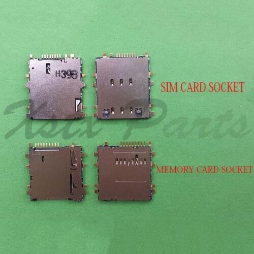 10PCS/lot Sim Card Reader Tray Slot Holder + Memory Card Socket Slot For Samsung Galaxy P5200 T210 T211 T310 T311 T315 T111