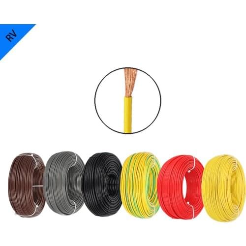 100 Meters/lot RV Electronic Cable 15/13 AWG Single Core Multi-Strand Pure Copper PVC Flame Retardant Fexible Wire LED Line DIY