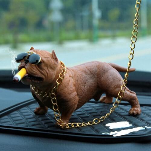 2019 Fashion Brand New Hot Dog Ornament Mini Bully Pitbull Dog Car Head Shaking Car Interior Decoration
