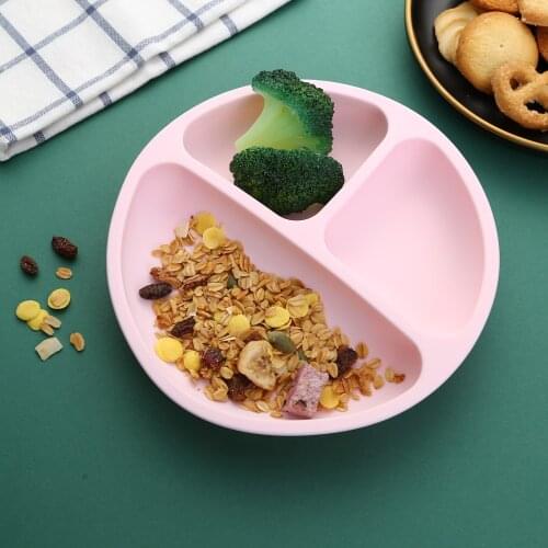 2021 Baby Plates with Suction Food-Grade Silicone Divided Plates Dining Dishes Feeding Dining Bowls Dishes for Kids and Infants