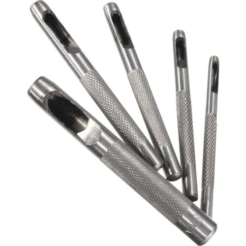 5pcs Hole Leather Belt Cutter Craft Hollow Punch DIY Tool 3mm-8mm Set Puncher