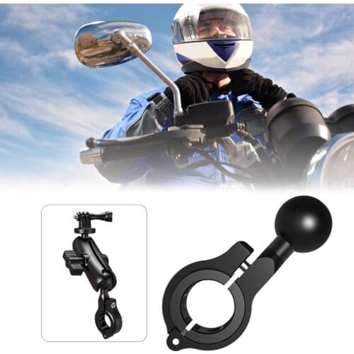 Aaluminum Motorcycle Fixed Bracket Adapter 25MM Ball Head Handlebar Mirror Bracket Base Bicycle Mobile Phone GPS Mount Stand New