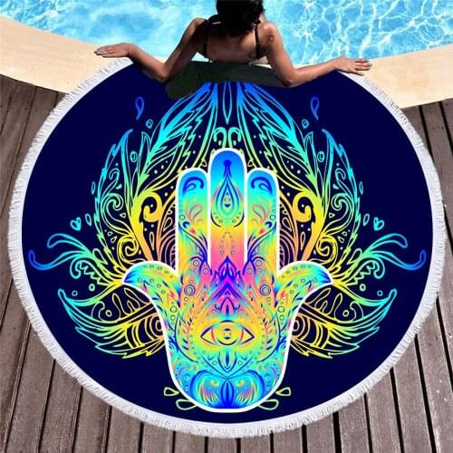 Free shipping Novelty Gift Ethnic BOHO Buddha Hand Eye Pattern Large Yoga Yogi Surfing Sauna Swim Spa Bath Beach Towel Blanket