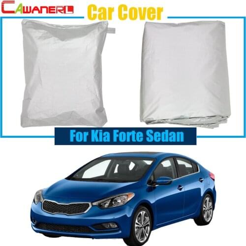 Cawanerl Car Cover Outdoor Sun Shield Rain Snow Resistant Protector Anti UV Cover For Kia Forte Sedan