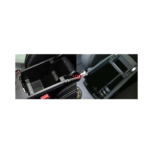 Black Interior Armrest Storage Box Holder For Mercedes Benz A Class W176 12-16