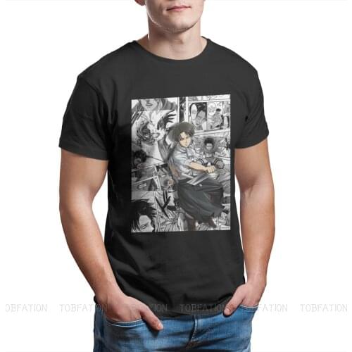 Levi Hip Hop TShirt Attack On Titan Eren Mikasa Anime Printing Tops Leisure T Shirt Male Short Sleeve Special Gift Idea