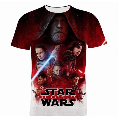 Marvel Star Wars T Shirt For Men Summer 3D Print Short Sleeve T-shirts Children Fashion Harajuku Style Cool Women Tee Tops