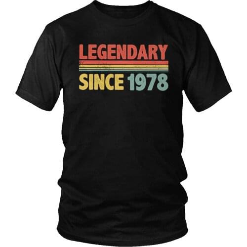 Mens Legendary Since 1978 T Shirt Short-Sleeve Cotton T-shirt vintage 78s 42 Years Old Birthday Tee Top Oversized Clothes Gift
