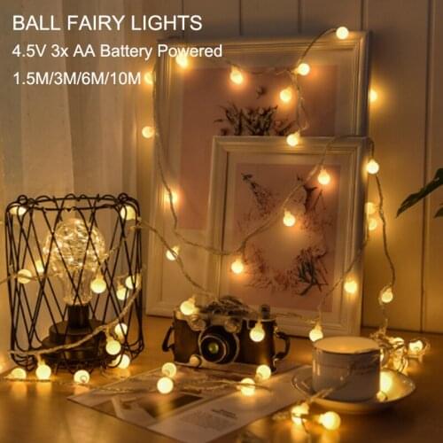 10/20/40/80 Battery Fairy Lights Christmas Navidad Natal Decoration Light Garland LED Ball String Luces New Year Home Room