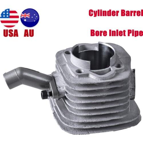 Motorcycle Engine Cylinder KI Head Aluminium Cylinder Barrel Bore Inlet Pipe For 2-Stroke Motorized Bike Engines Parts 80cc