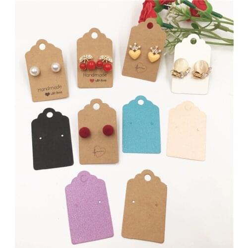 100Pcs/Lot Hot Sale Earring Card 5x3cm For Women’ Jewelry Accessory Packaging Holder Paper Hang Dangler Ear Drop Earrings Cards