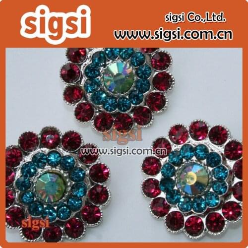 Colorful crystal Acrylic Rhinestone Button for Decorative