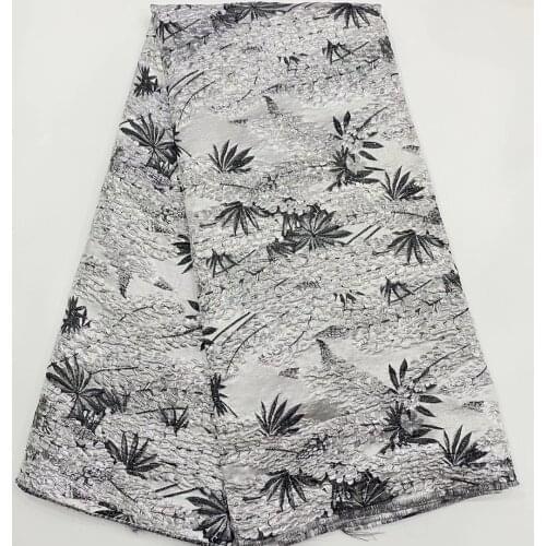 African Lace Fabric 2021 Brocade Lace Fabric High Quality Nigeria Jacquard Lace Wedding Banquet Dress Material D4227