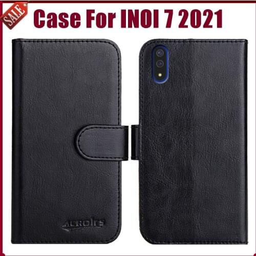 Hot! INOI 7 2021 Case 6.22" Fashion 6 Colors Flip Soft Leather Wallet Protective Cover For INOI 7 2021 Case Phone Bag