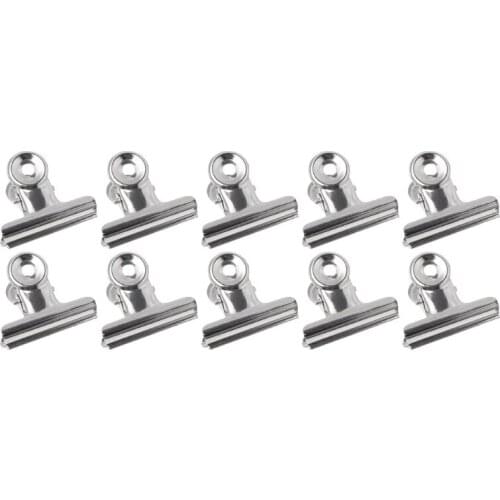 10Pcs 38mm Metal Bulldog Grip Clips Food Bag Sealing Clamp File Ticket Binder Photo Money Organizer Kitchen Office School Supply