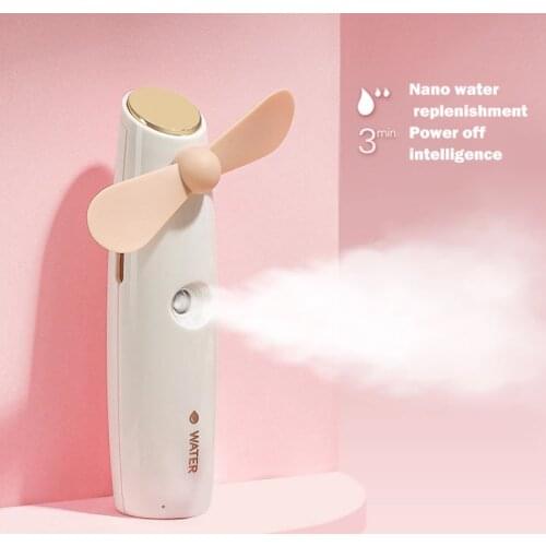 Mini Fan Air Cooling Humidifier Handheld Air Conditioner Portable Cooling Water Mist Fan USB Charging Water Humidifying Fan