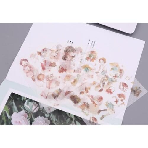 6pcs Lovely girl sticker paper Organizer Calendar Diary Book Planner Sticker Scrapbook Decoration Diary Sticker papeleria sale