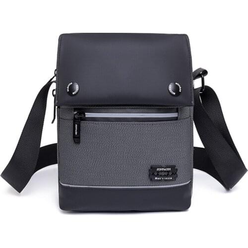 New mens trendy shoulder bag water repellent Oxford cloth messenger bag Korean version of multifunctional leisure bag