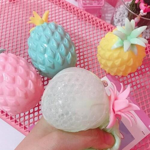 New Cute Pineapple Squeeze Novel Stretchy Scented Fruit Toy Squishy Stress Reliever Kids Gift Collectibles