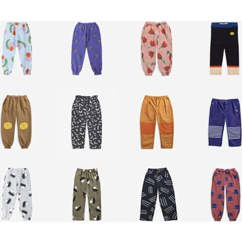 New Arrival Jogging Pants Kids Autumn Winter Sweatpants Childrens Clothing Fleece Trousers Dog Print Track Pant Warm Trousers