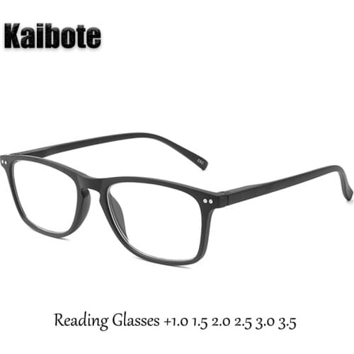 KBT High Qualilty Reading Glasses for Men Women Black Frame Simple Durable Presbyopia Eyeglasses +1.0 1.5 2.0 2.5 3.0 3.5 Unisex