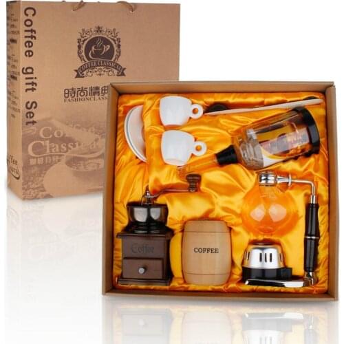 Sipho Luxury Coffee Grinder Gift Set Creative Barista Storage Porcelain Cup Coffee Modern Tazzine Caffe Set Kitchen Tools DG50C