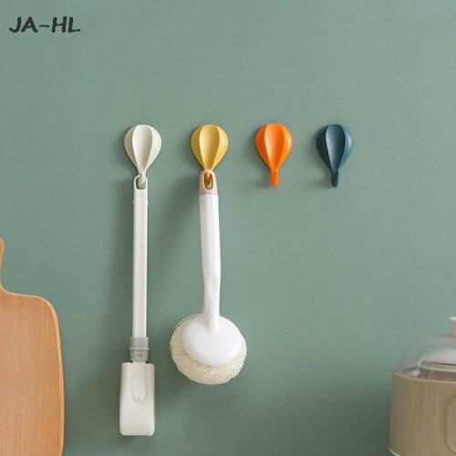 Self-adhesive 8PCS Bathroom Kitchen Hook Keys Organizer Holder Home Decor Hot Air Balloon Wall Hooks Clothes Towel Mask Hanger