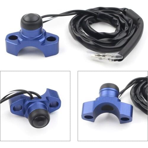 Blue Universal CNC Engine Stop Start Kill Switch Button For Most Dirt Bike Quad ATV Motorcycle with 22mm Handlebar