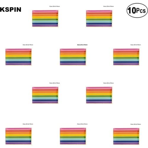 Gay Pride Pink Flag Lapel Pin Flag badge Brooch Pins Badges 10Pcs a Lot