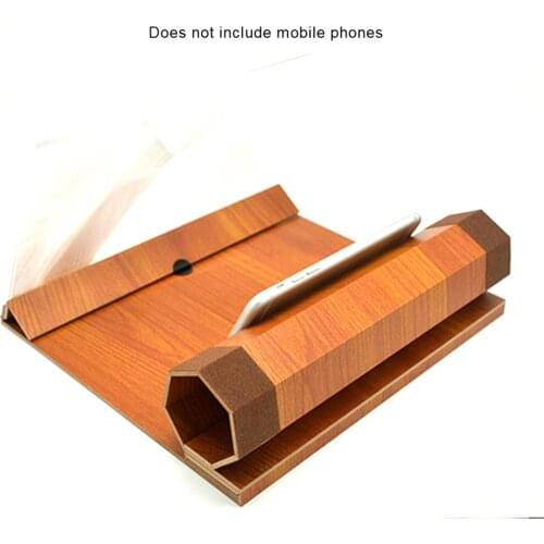 JOYLIVE 3D Versterker TV Cabinet 12 Inch Houtnerf Telefoon Screen Hd Oogbescherming Video Theater Ondersteuning Office Home