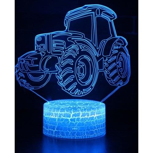 Tractor LED 3d Table Lamp Touch Sensor USB Battery Powered USB Night Lights for Baby Sleep Lampara Lampe Home Decoration