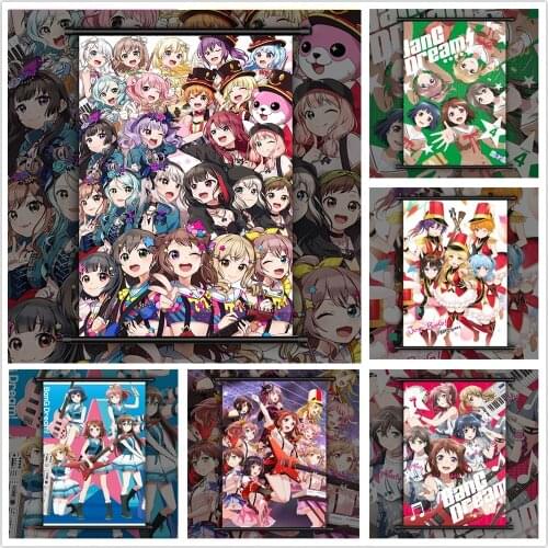 BanG Dream! Anime manga wall Poster Scroll