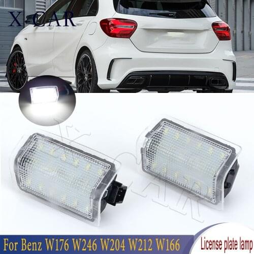 X-CAR 2pcs LED Courtesy Lamp For Benz W176 W246 W204 W212 4D / 5D W166 12V 3W car door light error free Car Door Welcome Light