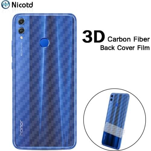 Soft Back Cover Film For Huawei Honor 8X MAX 8C Y9 2019 Mate 20Lite 3D Back Carbon Protector Film For Huawei P10 Plus Nova 3i 8x