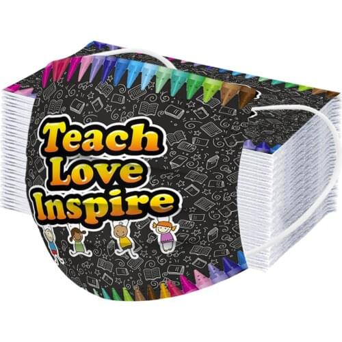 10/50pc Adult Masque Jetables Fashion Mesh Disposable Face Mask Three Layer Facemask Mascarillas Desechables Halloween Cosplay