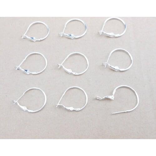 100X Big ring DIY production jewelry accessories earrings handmade round large ring 30MM silver pearl earrings 925 ladies gifts