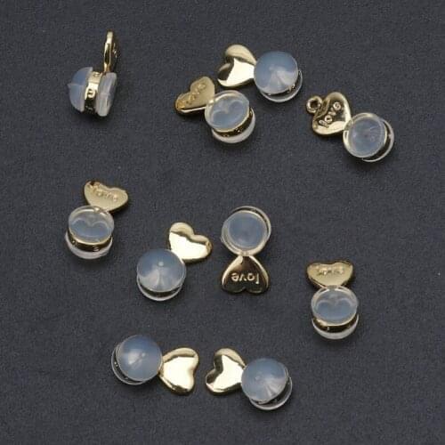 2021 New 20Pcs Heart Magic Earring Lifters Earrings Nut Ear Lobe Support Backs Adjustable