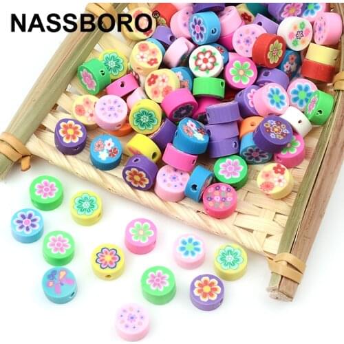 30Pcs/Lot Red Yellow Blue Green Purple and White Round Soft Clay Beads For Jewelry Making DIY Necklace Bracelets Accessories