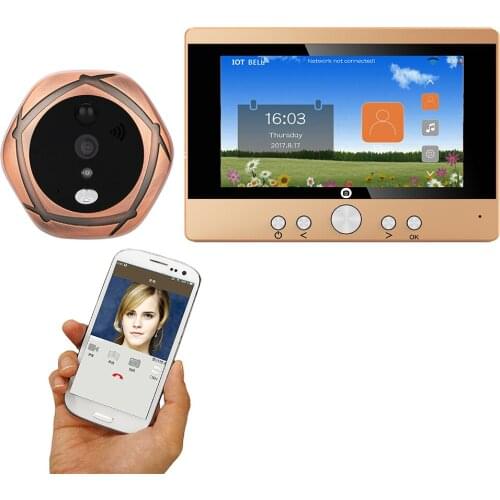 5 Inch 160 Degree Wireless WIFI Doorbell Motion Detection Video Door Phone APP Remote Control
