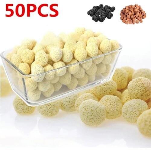 50/20/10pcs Aquarium Filter Bio Media Ceramic Biochemical Ball Porous Rings Activated Carbon Bio for Fish Tank Water Cleaning