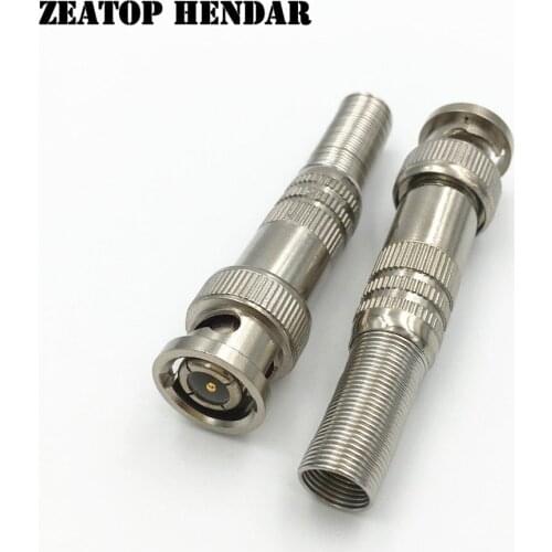 50Pcs BNC Male Plug to RG59 Coax Cable CCTV Coupler Adapter Solderless Connector