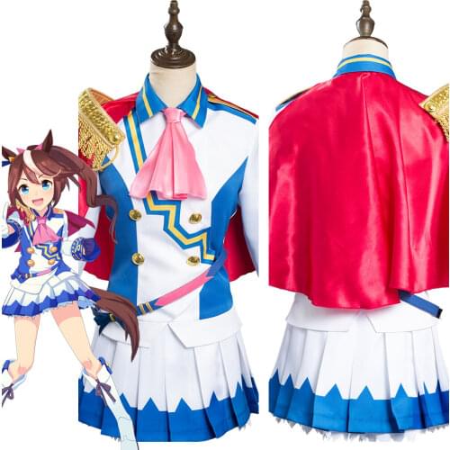 Anime Umamusume Pretty Derby Tokai Teio Cosplay Costume Sailor Elegant Dress Uniform Costume Outfies