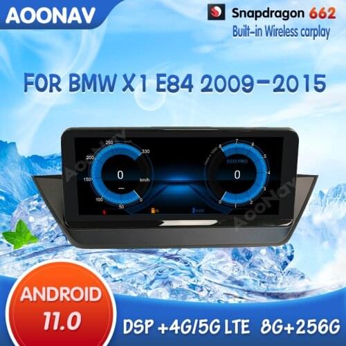 Snapdragon 662 256GB car radio GPS Navi For BMW X1 E84 2009-2015 multimedia player Head Unit DVD Stereo Android 11